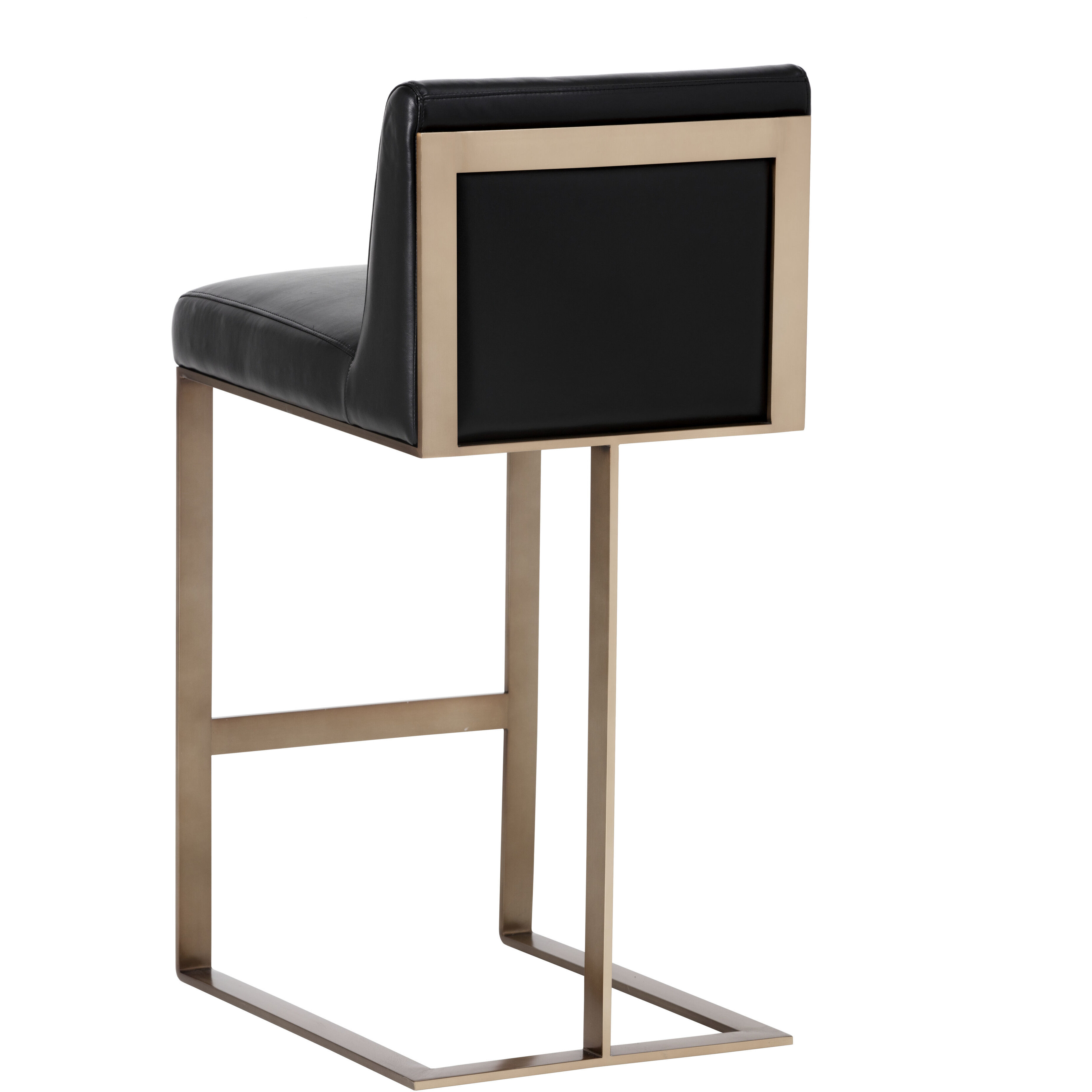 Dean 39.5 inch Antique Brass / Cantina Black Barstool